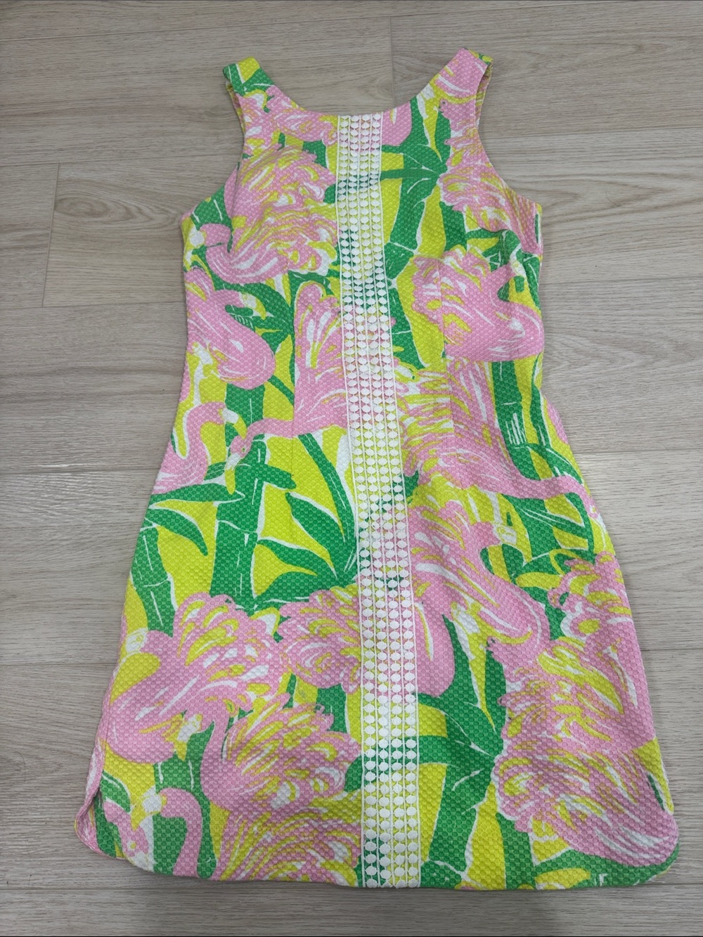 Lilly Pulitzer Pink, Green & Yellow Floral Shift Dress